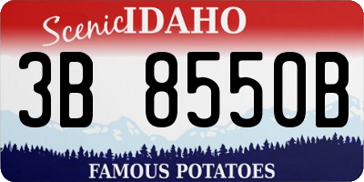 ID license plate 3B8550B
