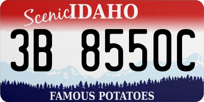 ID license plate 3B8550C