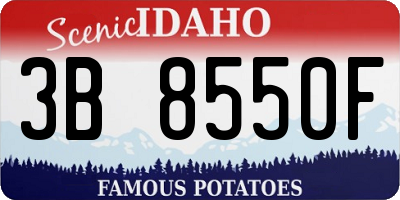 ID license plate 3B8550F