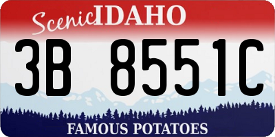 ID license plate 3B8551C