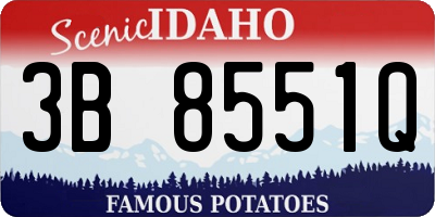 ID license plate 3B8551Q