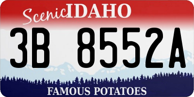 ID license plate 3B8552A