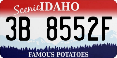 ID license plate 3B8552F