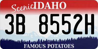 ID license plate 3B8552H