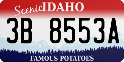 ID license plate 3B8553A