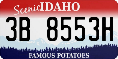 ID license plate 3B8553H