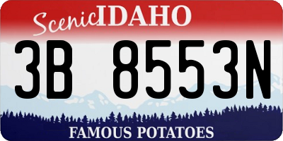 ID license plate 3B8553N