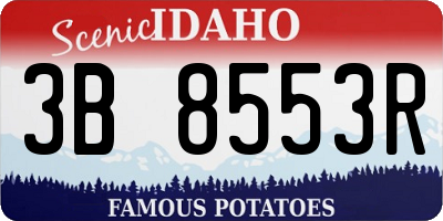 ID license plate 3B8553R