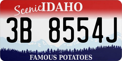 ID license plate 3B8554J