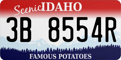 ID license plate 3B8554R