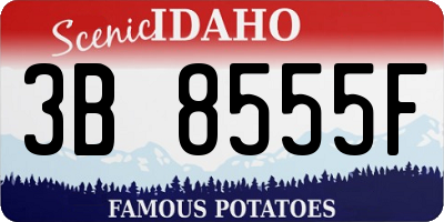 ID license plate 3B8555F