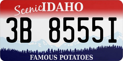 ID license plate 3B8555I