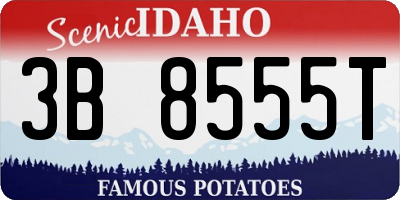ID license plate 3B8555T