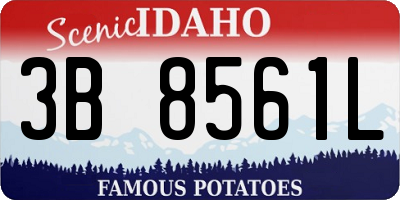ID license plate 3B8561L
