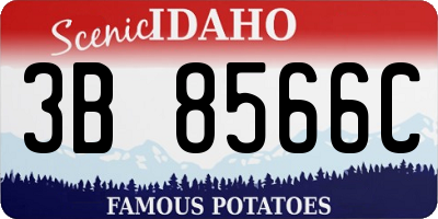ID license plate 3B8566C