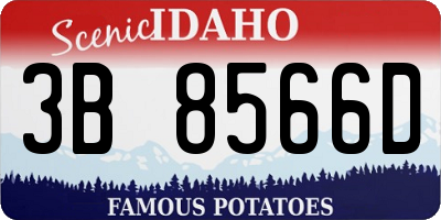 ID license plate 3B8566D