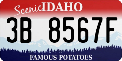ID license plate 3B8567F