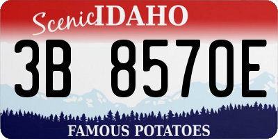 ID license plate 3B8570E
