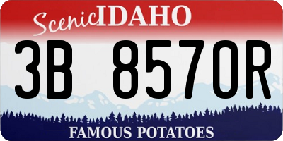 ID license plate 3B8570R