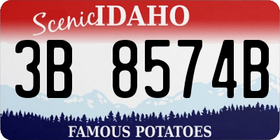 ID license plate 3B8574B