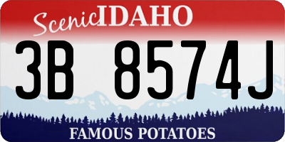 ID license plate 3B8574J