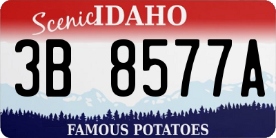 ID license plate 3B8577A