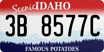 ID license plate 3B8577C