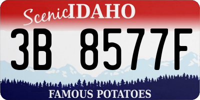 ID license plate 3B8577F