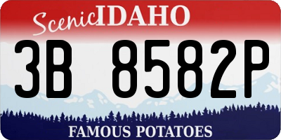 ID license plate 3B8582P
