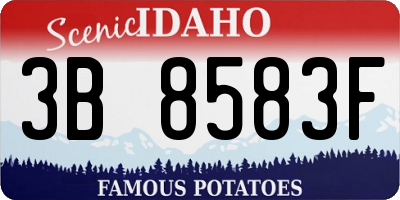 ID license plate 3B8583F