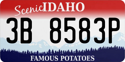 ID license plate 3B8583P