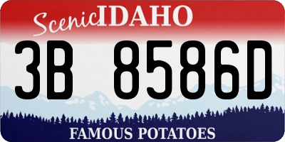 ID license plate 3B8586D