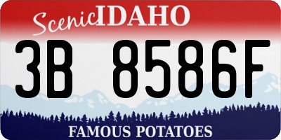 ID license plate 3B8586F