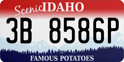 ID license plate 3B8586P