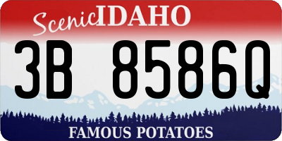 ID license plate 3B8586Q