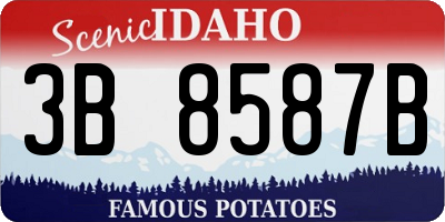 ID license plate 3B8587B