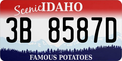 ID license plate 3B8587D
