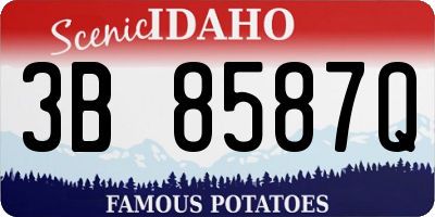 ID license plate 3B8587Q