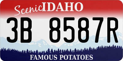 ID license plate 3B8587R