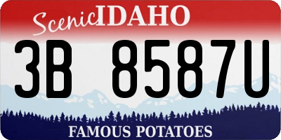 ID license plate 3B8587U