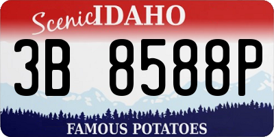 ID license plate 3B8588P