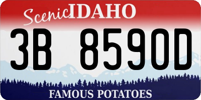 ID license plate 3B8590D