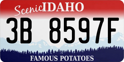 ID license plate 3B8597F
