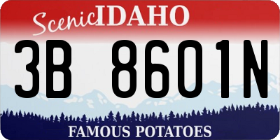 ID license plate 3B8601N