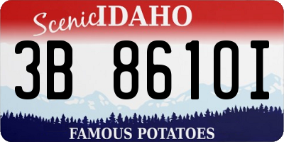 ID license plate 3B8610I