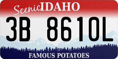 ID license plate 3B8610L