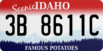 ID license plate 3B8611C