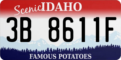 ID license plate 3B8611F