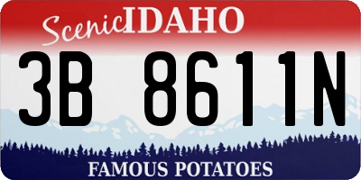 ID license plate 3B8611N