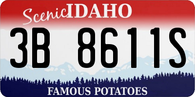 ID license plate 3B8611S